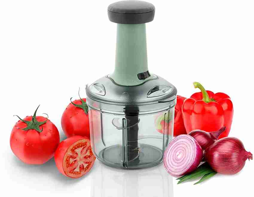 Food Chopper 650ml Steel Large Manual Hand-Press Vegetable Chopper