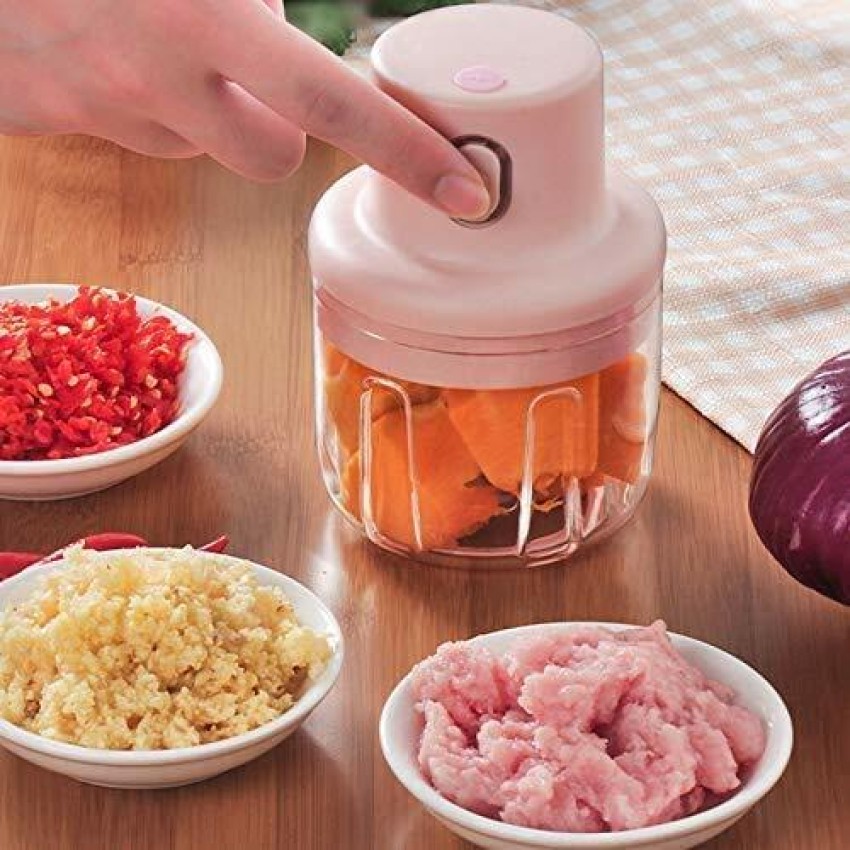 1pc Electric Garlic Masher & Onion Chopper, Usb Rechargeable Vegetable  Cutter & Mini Food Processor, Kitchen Tool