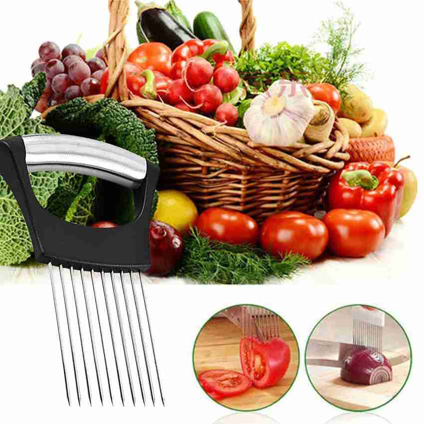 Stainless Steel Onion Slicer Holder,vegetable Potato Cutter Slicer