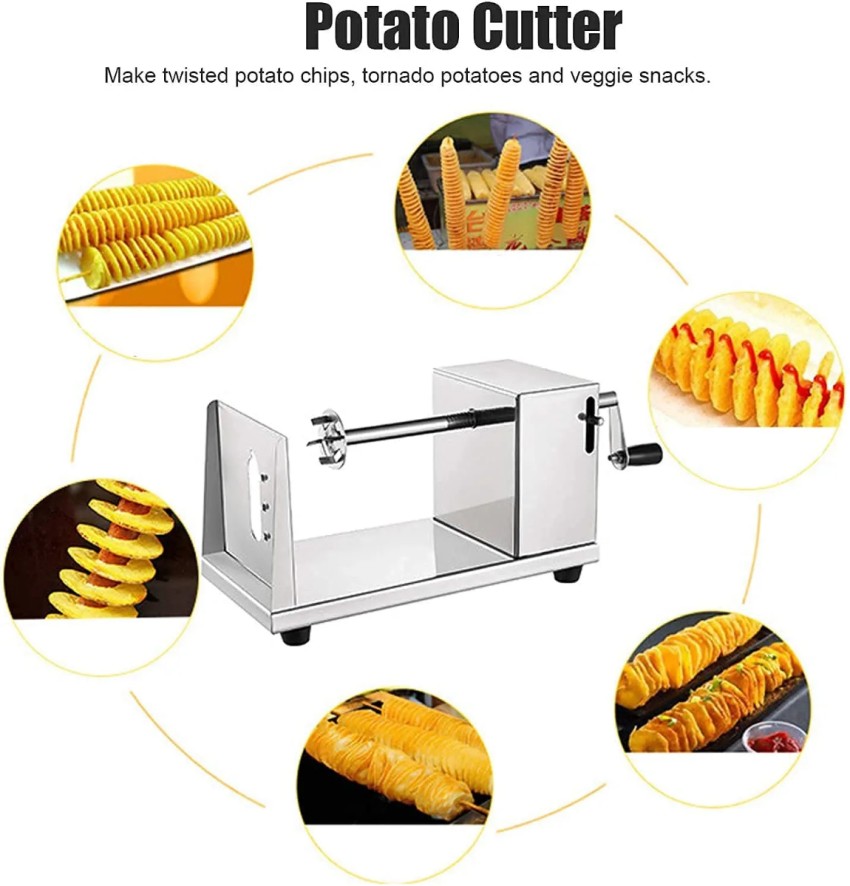 1pc Tornado Potato Slicer Manual Vegetable Spiral Potato Chips Cutter For  Barbecue