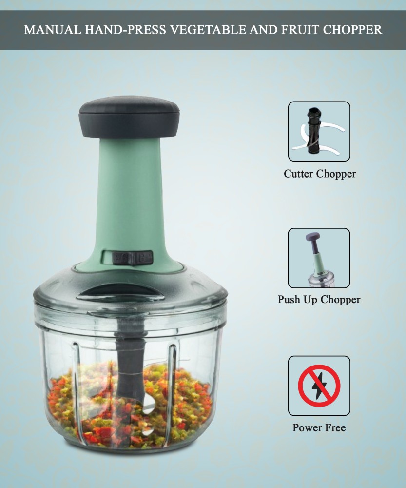 Manual Push Chopper for Kitchen Vegetables & Fruits, Multipurpose Hand  Press