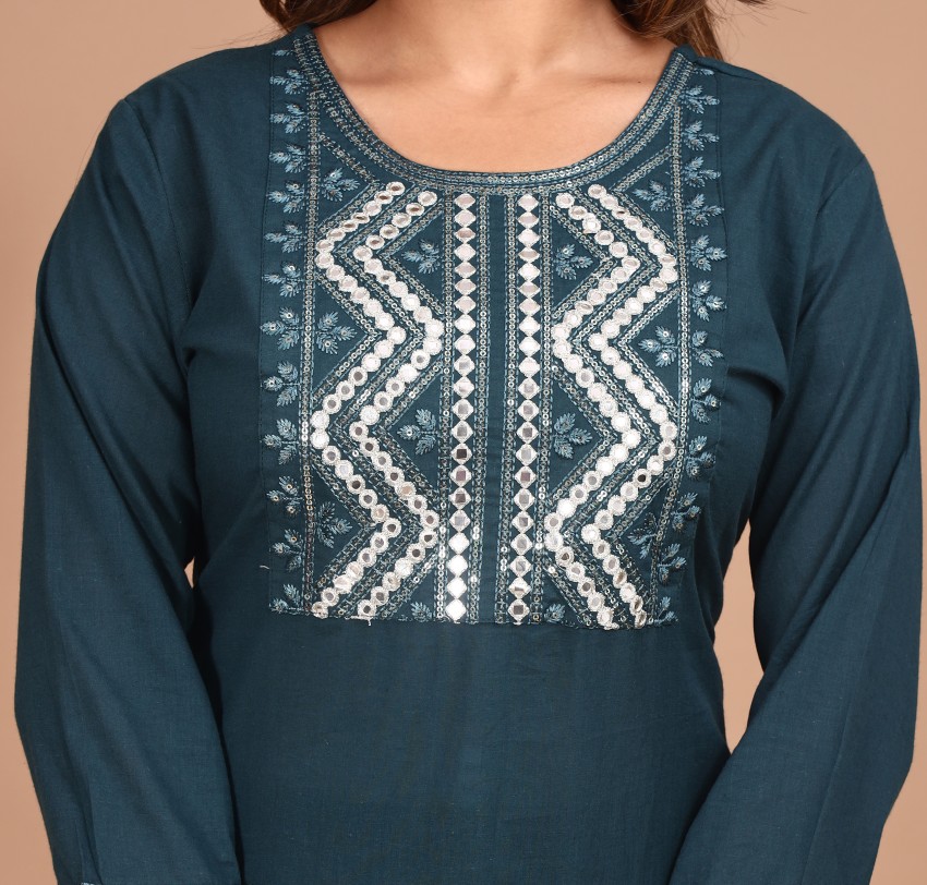 Stripes and Stitches Cotton Linen Women Churidar - Buy Stripes and