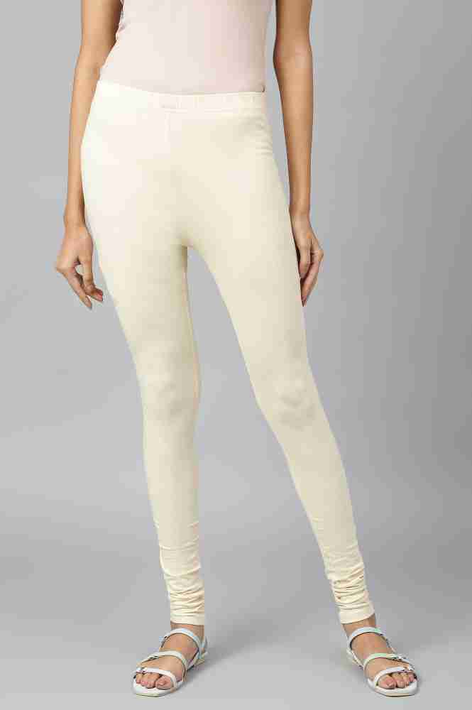 Aurelia White Regular Fit Leggings