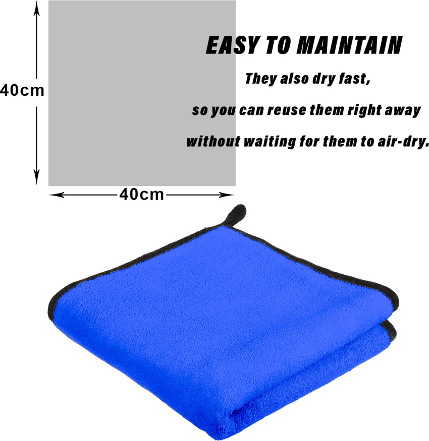 MICROFIBER CLOTH BLUE 40 X 40 CM 3/PK