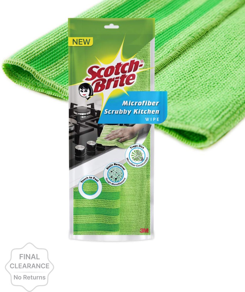 Scotch-Brite Kitchen Scrub Wet and Dry Microfibre Cleaning Cloth Price in  India Buy Scotch-Brite Kitchen Scrub Wet and Dry Microfibre Cleaning Cloth  online at