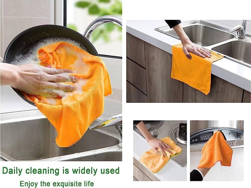 3PCS microfiber cloth for washing dishes kitchen towel micro fiber