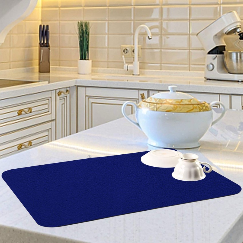 Reversible Absorbent Microfiber Dish Drying Mat Pad 15 x 20 Kitchen  Colors New 