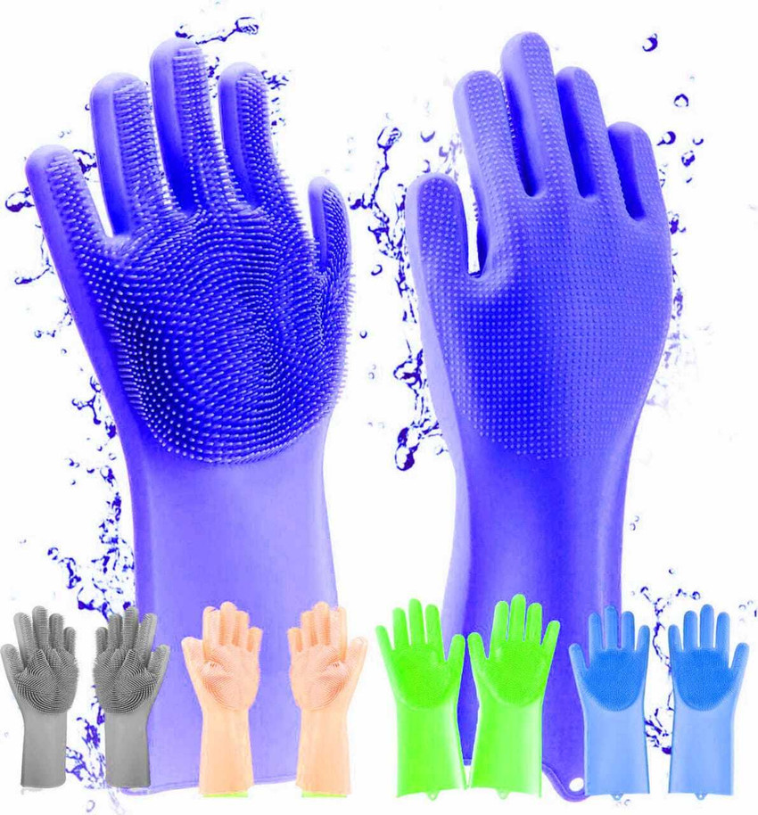 DHONI Multipurpose Cleaning Hand Gloves For Kitchen gloves for washing utensils Wet and Dry Glove