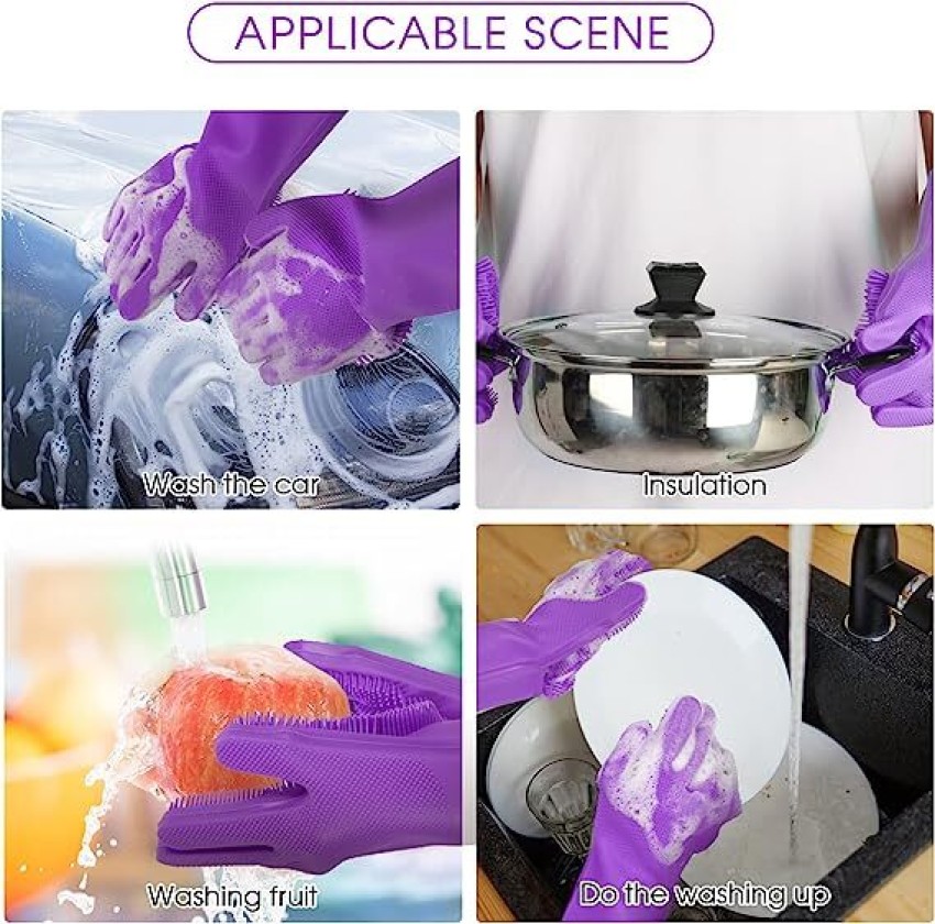 Purple washing best sale up gloves