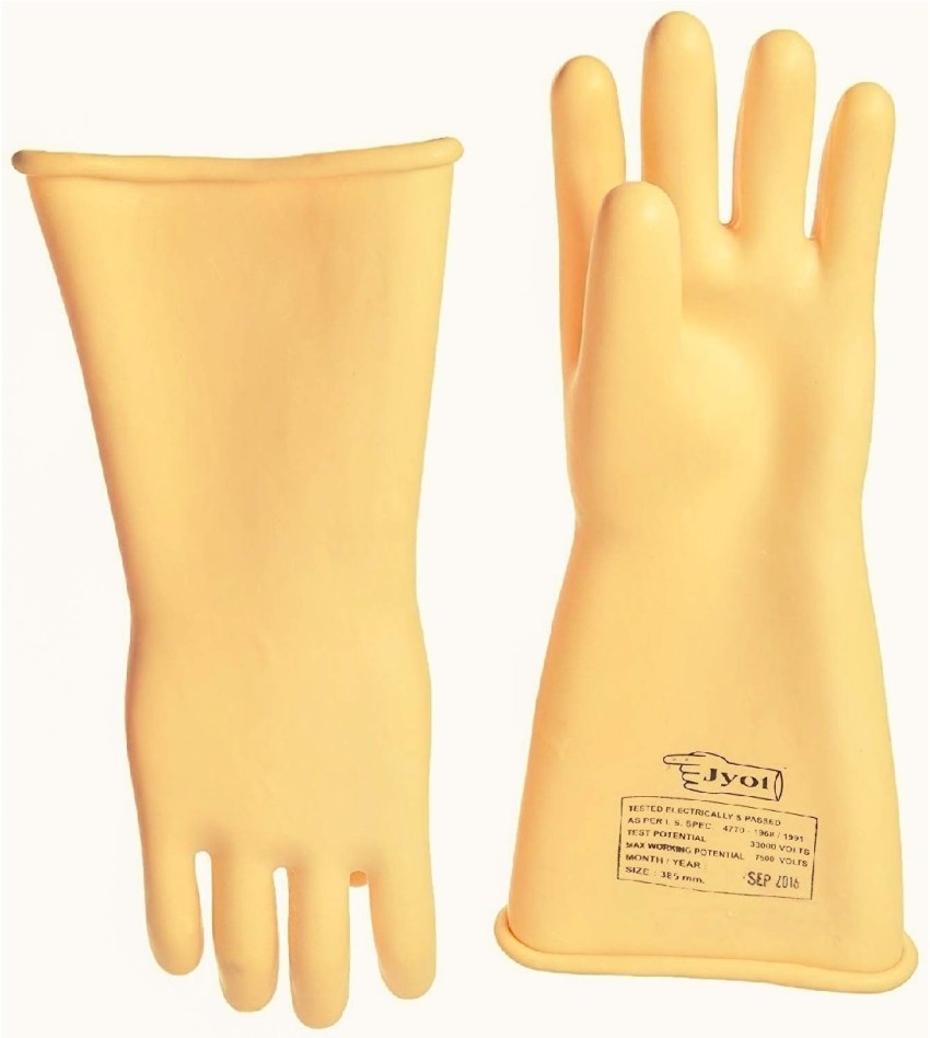 Shock Proof Rubber Hand Gloves of Test Volt 33000 - Shock Proof