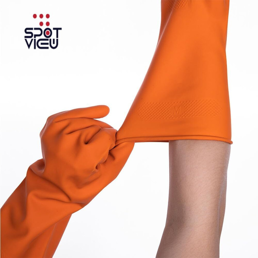 Spotview Heavy Duty Rubber Hand gloves 25 Pair for Dishwashing