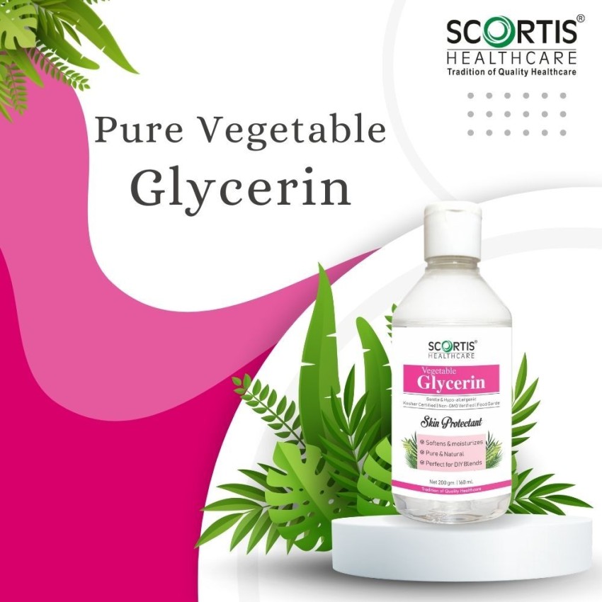 Glycerin Liquid for Face & Skin 100% Organic & Pure Vegetable Glycerine 200  Gram (Pack