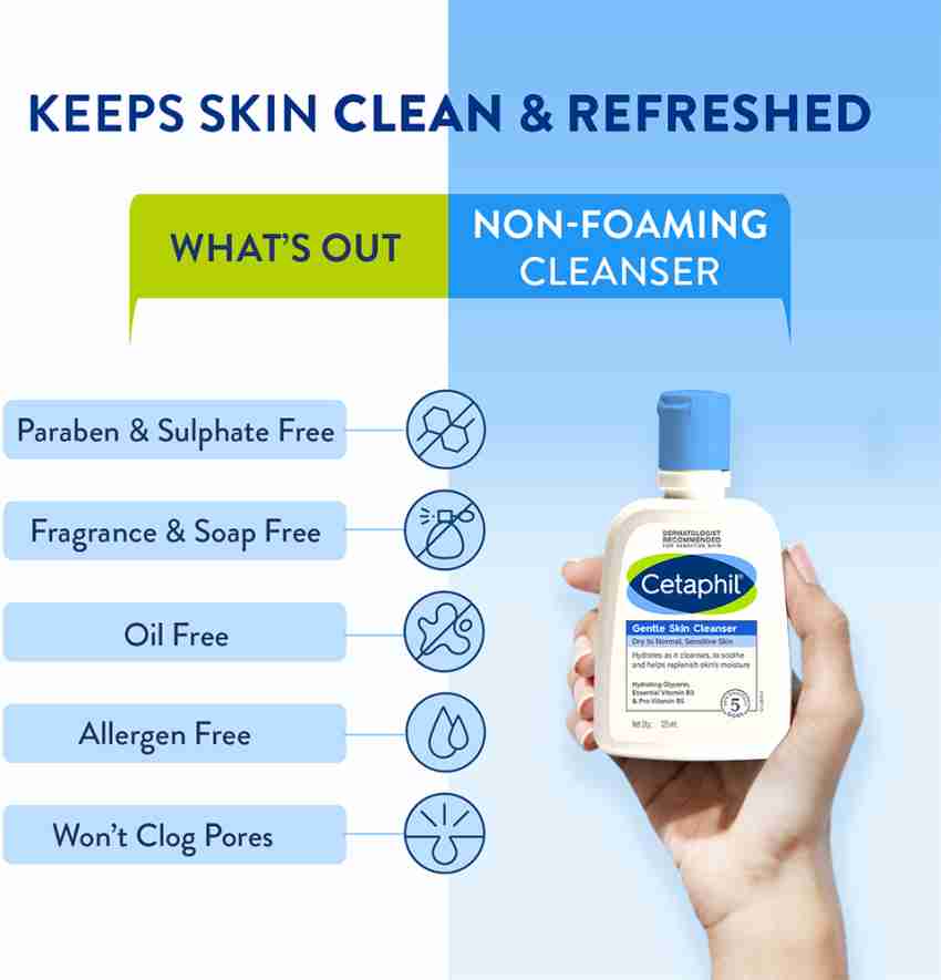 Cetaphil Gentle Foaming Cleanser For All Skin Types (236ml), 52% OFF