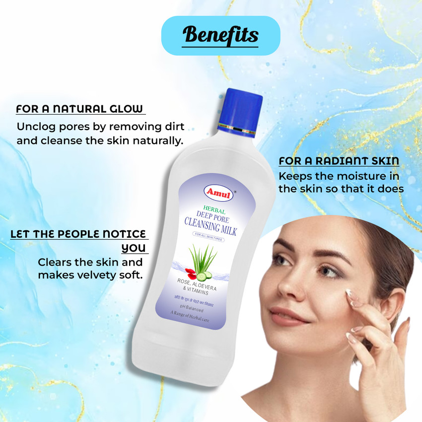 Cleansing milk outlet for dry skin