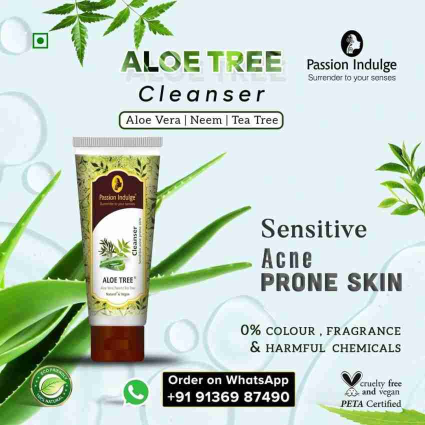 Neem Tea Tree Face Wash - Aloe Vera Cleanser For Acne