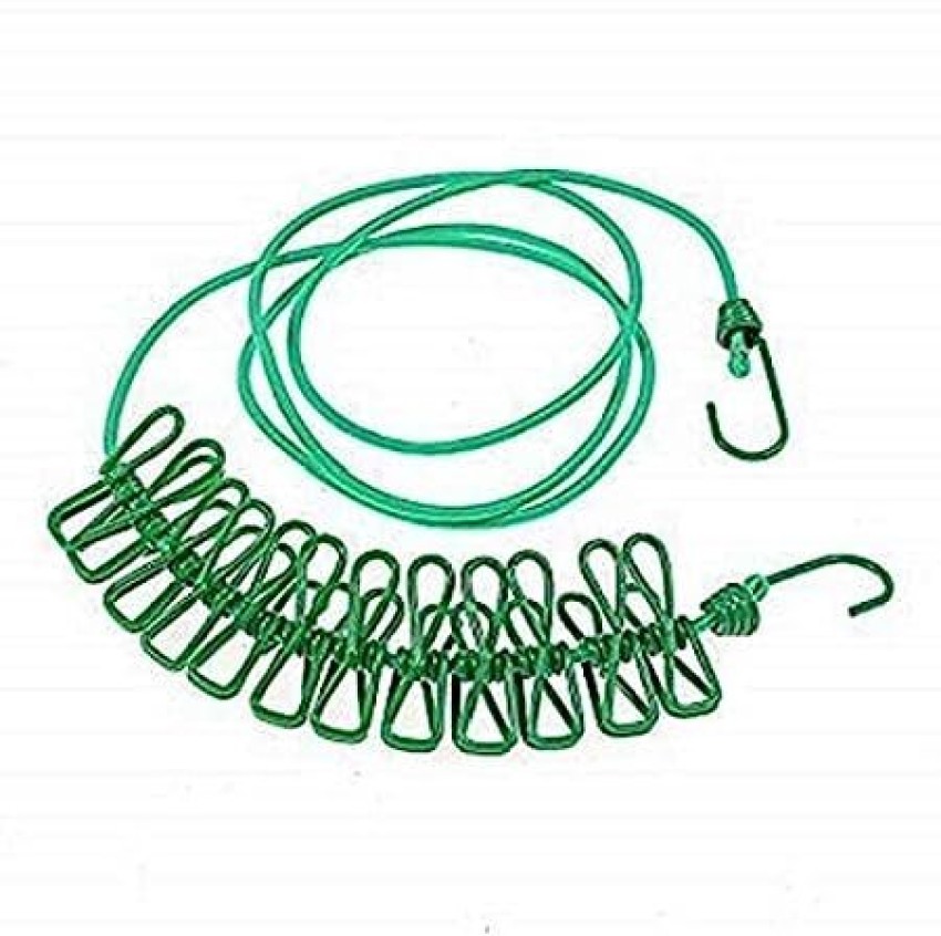 DSP Cloth Drying Rope with Hooks Portable Travel Clothes line Plastic Cloth  Clips Price in India - Buy DSP Cloth Drying Rope with Hooks Portable Travel  Clothes line Plastic Cloth Clips online
