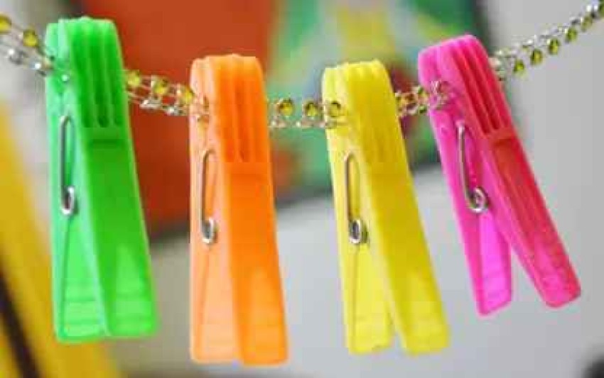 Aravi Plastic Multicolour Cloth Clips Price - Buy Online at ₹78 in India