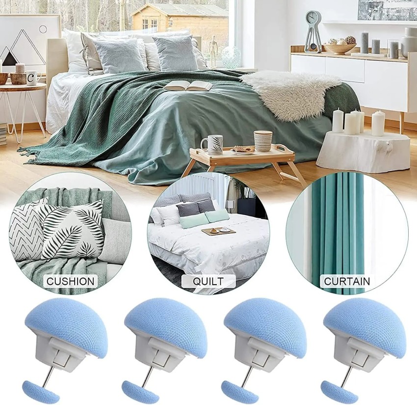 4pcs Duvet Ties, Plastic Duvet Cover Fixing Clips Set for Bedroom Quilt Cover Clips Pins Bedding Duvet Pins Sheet Fasteners