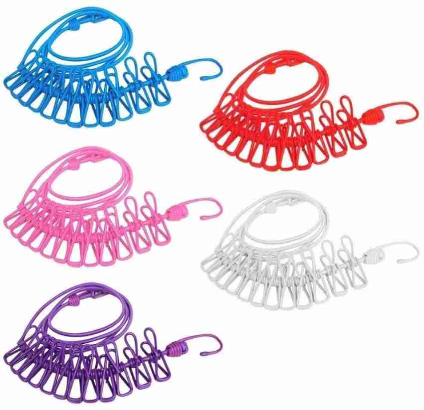 PRIMEFAIR Cloth Drying Rope with Hooks Cloth Rope for Cloth Drying with 12  Clips Pack of 1 Iron Cloth Clips Price in India - Buy PRIMEFAIR Cloth  Drying Rope with Hooks Cloth