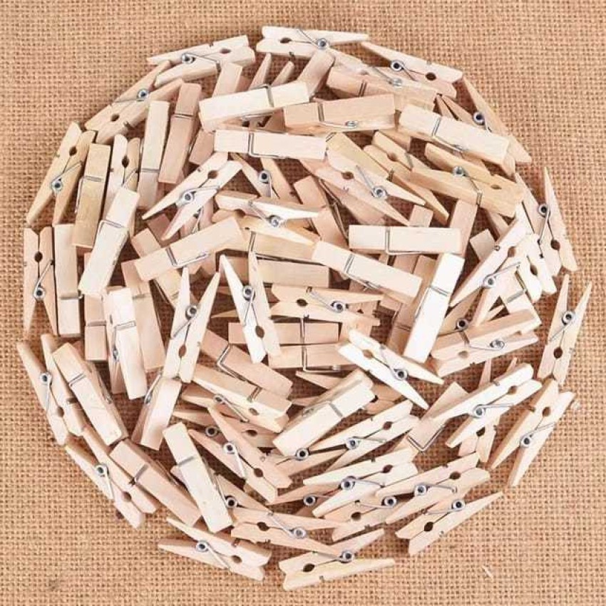 HEZKRT ® Mini Wooden Clips, Multi-Function Cloth pins Photo Paper Peg Pin  Craft Clips Wooden Cloth Clips Price in India - Buy HEZKRT ® Mini Wooden  Clips, Multi-Function Cloth pins Photo Paper