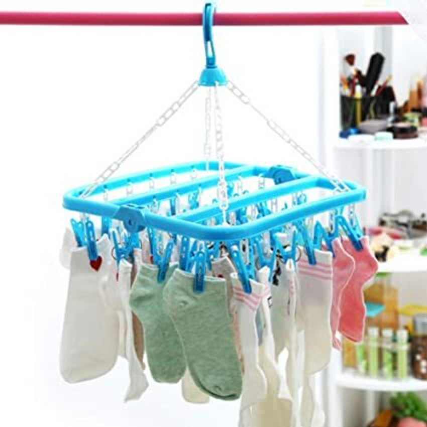 DECOME Plastic Foldable Square Shape Baby Clothes Drying Stand Hanger with 10 Clips Plastic Cloth Clips Price in India Buy DECOME Plastic Foldable Square Shape Baby Clothes Drying Stand Hanger with