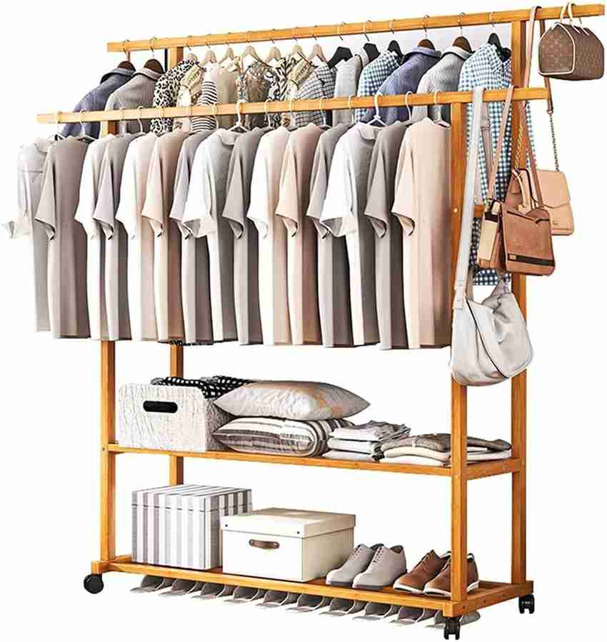HOUSE OF QUIRK Wood Floor Cloth Dryer Stand