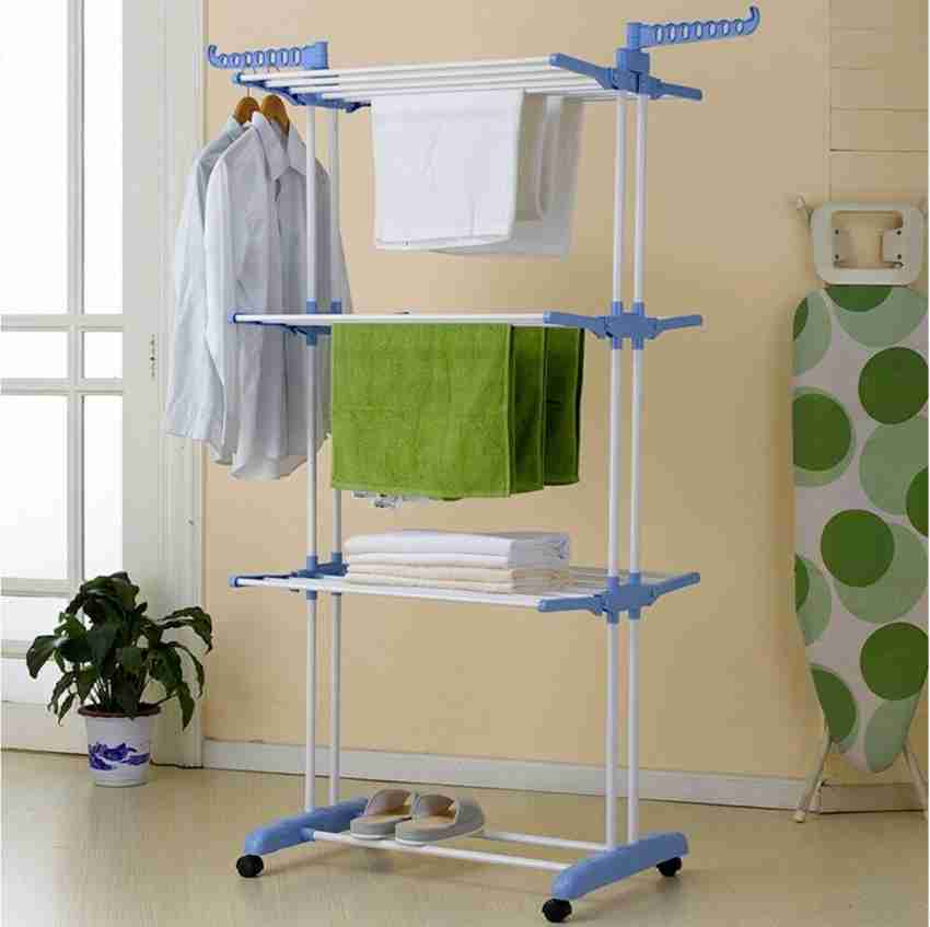 Hot Selling Indoor Outdoor Laundry Rack Folding Cloth Dryer Standing  Stainless Steel Clothes K Type Drying Rack