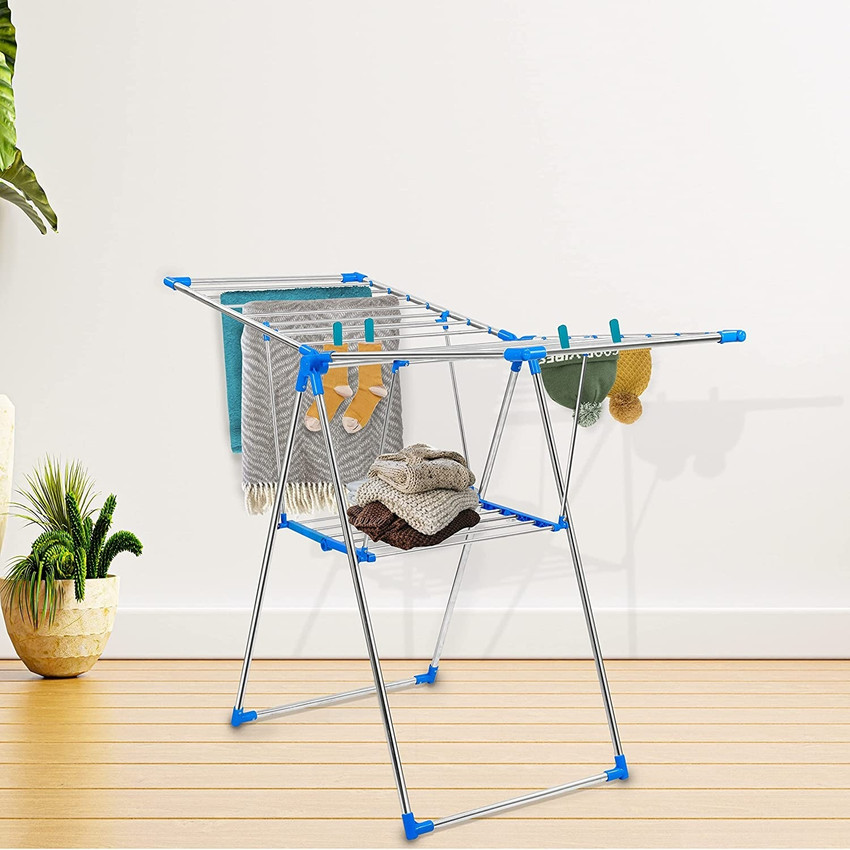 Impulse by Plantex Steel Floor Cloth Dryer Stand Stainless Steel Foldable Cloth Drying Stand for Home Cloth Stand Price in India Buy Impulse by Plantex Steel Floor Cloth Dryer Stand Stainless