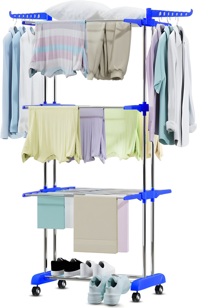 YAVI GLOBAL Steel Floor Cloth Dryer Stand 3 Layer Clothes Stand for Drying Foldable Stand Cloth Drying Stand for Balcony Price in India Buy YAVI GLOBAL Steel Floor Cloth Dryer Stand