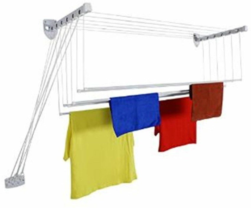 CRIYALE Clothes Hanging 2 Hook Drying Rope 12 Wire Clips Portable