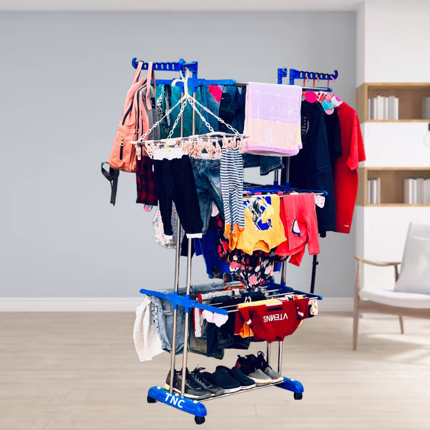 Movable clothes drying rack online