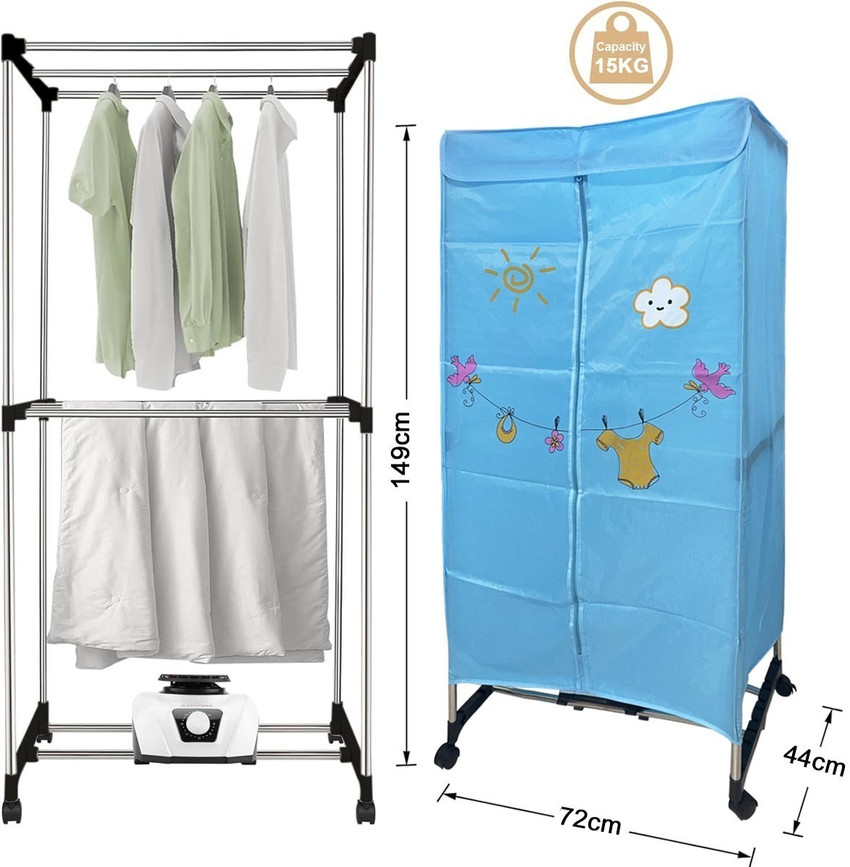 KAWACHI Steel Plastic Floor Cloth Dryer Stand Stainless Steel Electric Clothes Drying Rack Portable Heater 1200W with Wheels Price in India Buy KAWACHI Steel Plastic Floor Cloth Dryer Stand Stainless ...