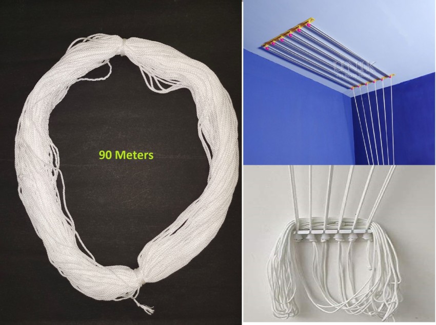 imminent enterprises Ceiling Clothes Drying Hanger/Rack/Rod Rope Only.  Retractable and Braided Nylon Clothesline Price in India - Buy imminent  enterprises Ceiling Clothes Drying Hanger/Rack/Rod Rope Only. Retractable  and Braided Nylon Clothesline online