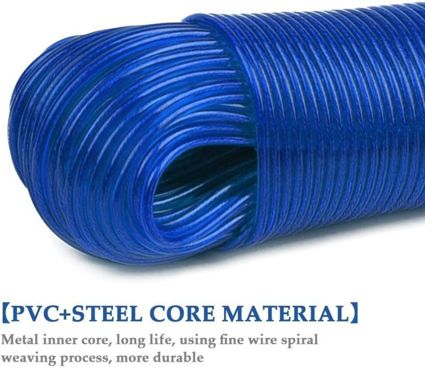 evohome PVC Coated Anti Rust Wire Rope for Drying Clothes Washing Cloth  Drying rope Plastic Retractable Clothesline Price in India - Buy evohome PVC  Coated Anti Rust Wire Rope for Drying Clothes