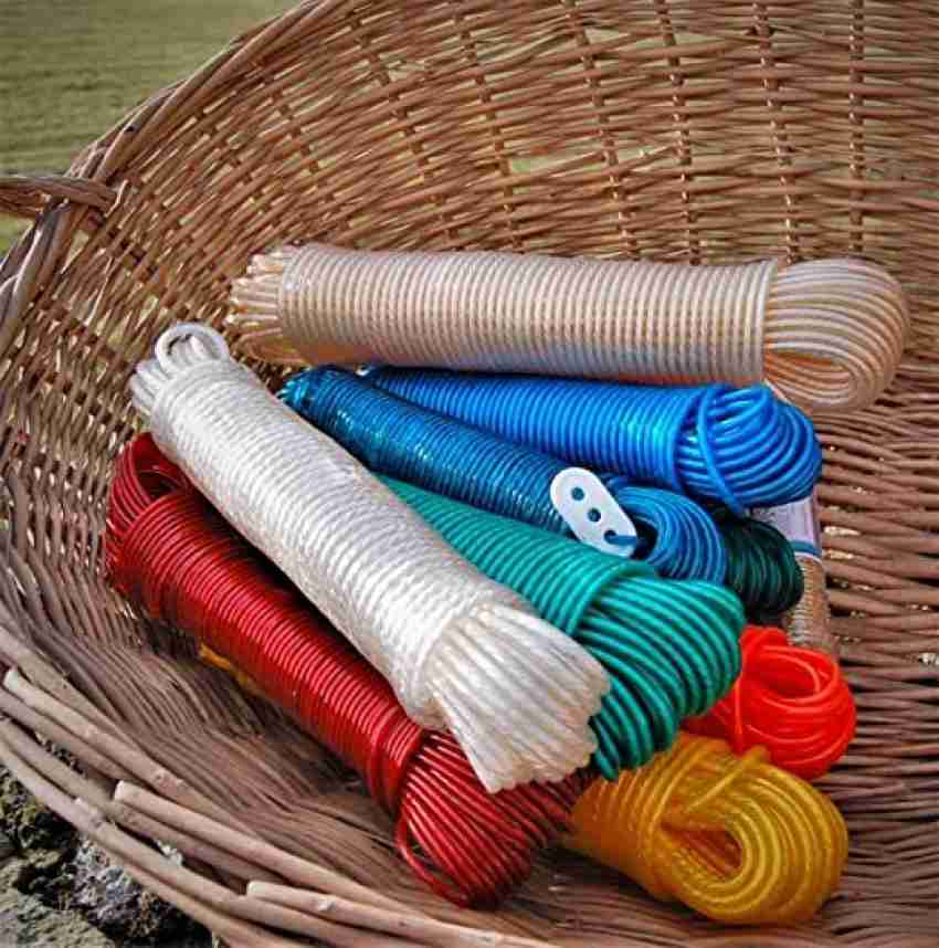Mannat Nylon Clothing Line String, Rope for Clothes Drying, Twisted  Multipurpose Outdoor Clothes Drying Rope, Travel- Friendly Rope for Cloth  (Length- 20 M) (Pack of 2) : : Home & Kitchen