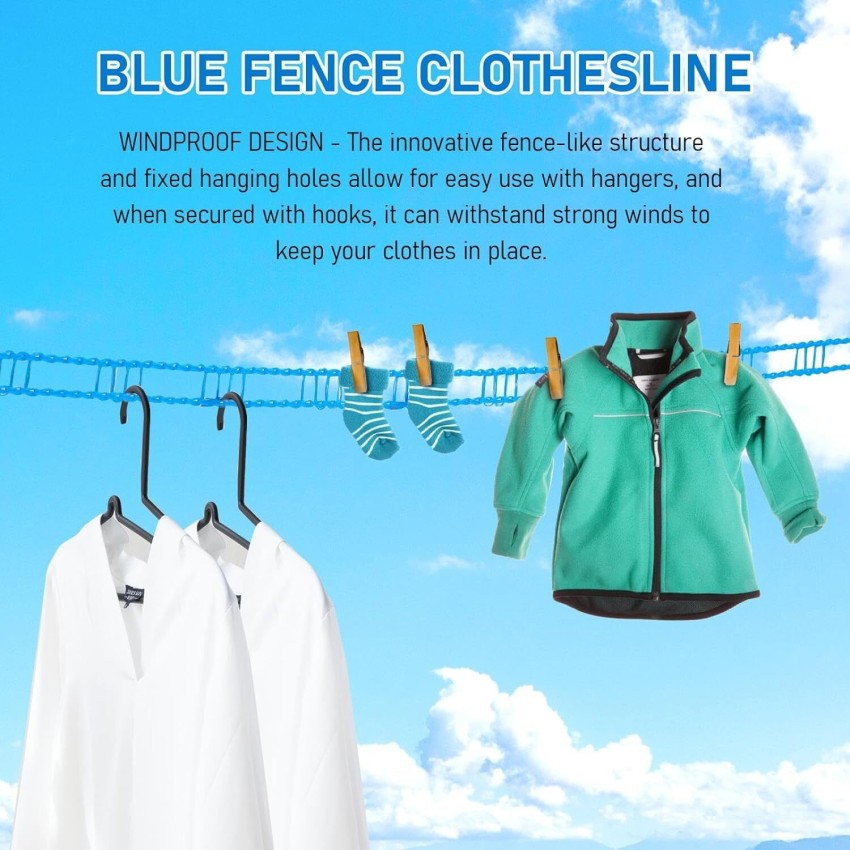 Hoaxer Windproof Anti-Slip Clothes Line Nylon Retractable