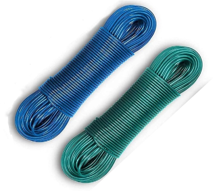 ABlue Clipper Cloth Rope- PVC Coated Steel Wire Rope for Drying Clothes/  Clothesline, 10 Meter Steel, Paper Clothesline Price in India - Buy ABlue  Clipper Cloth Rope- PVC Coated Steel Wire Rope