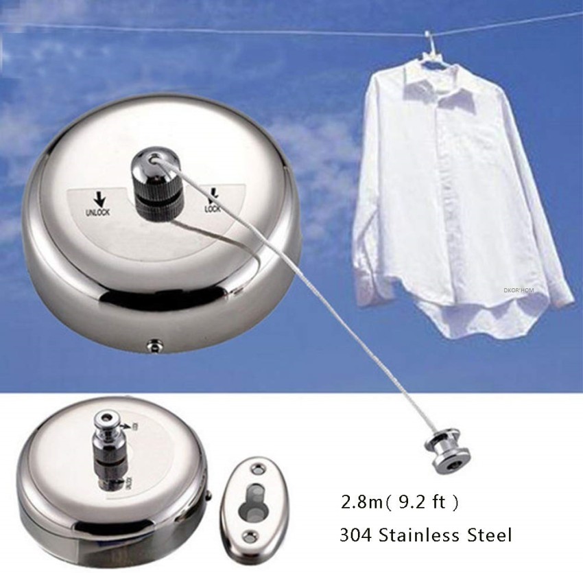 DKOR'HOM High Quality Clothing Line Dryer Hotel Style for Hanging Drying in  Bathroom Stainless Steel Retractable Clothesline Price in India - Buy  DKOR'HOM High Quality Clothing Line Dryer Hotel Style for Hanging