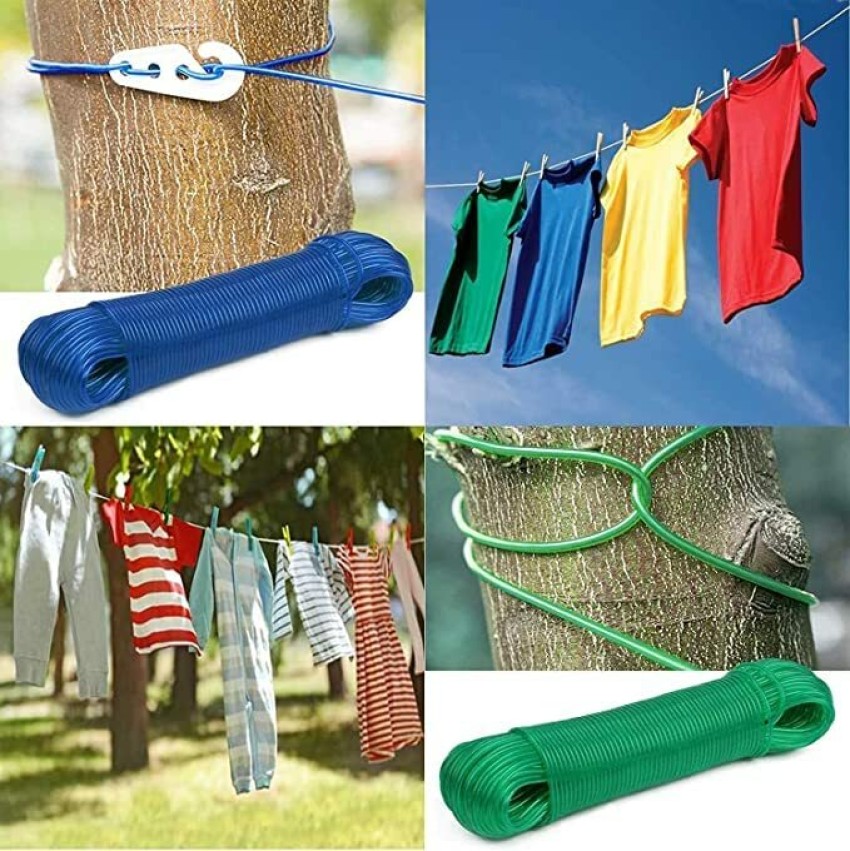 evohome PVC Coated Anti Rust Wire Rope for Drying Clothes Washing Cloth  Drying rope Plastic Retractable Clothesline Price in India - Buy evohome  PVC Coated Anti Rust Wire Rope for Drying Clothes