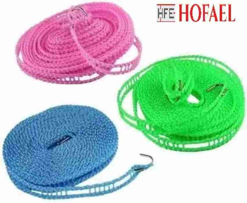 HOFAEL Portable Windproof Non-Slip Clothes Line Nylon Clothesline