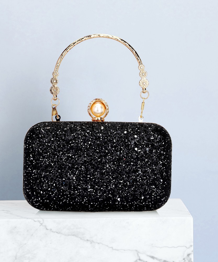 Black 2024 glitter clutch