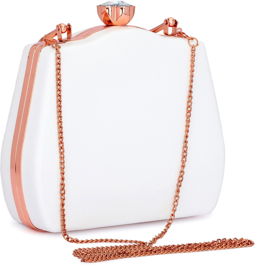 White gold clutch outlet