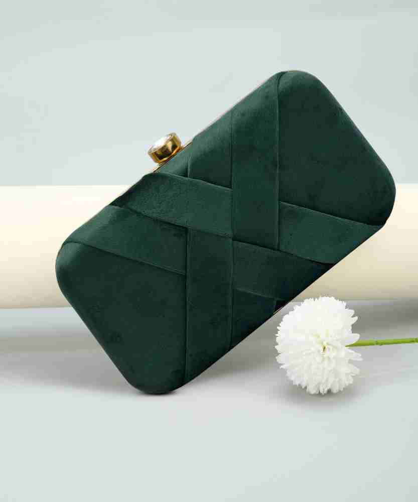 FOR THE BEAUTIFUL YOU Casual Party Green Clutch Green Price in India Flipkart