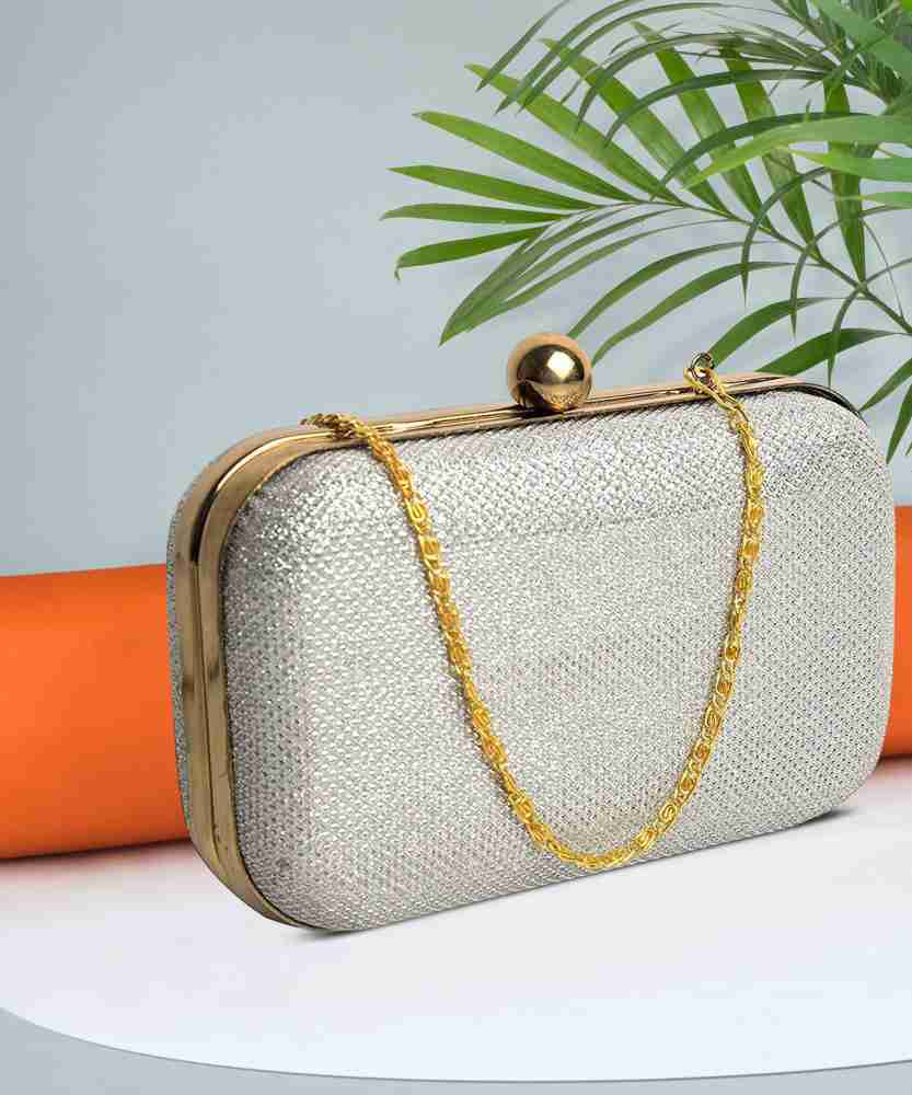 Gold and cheap silver clutch