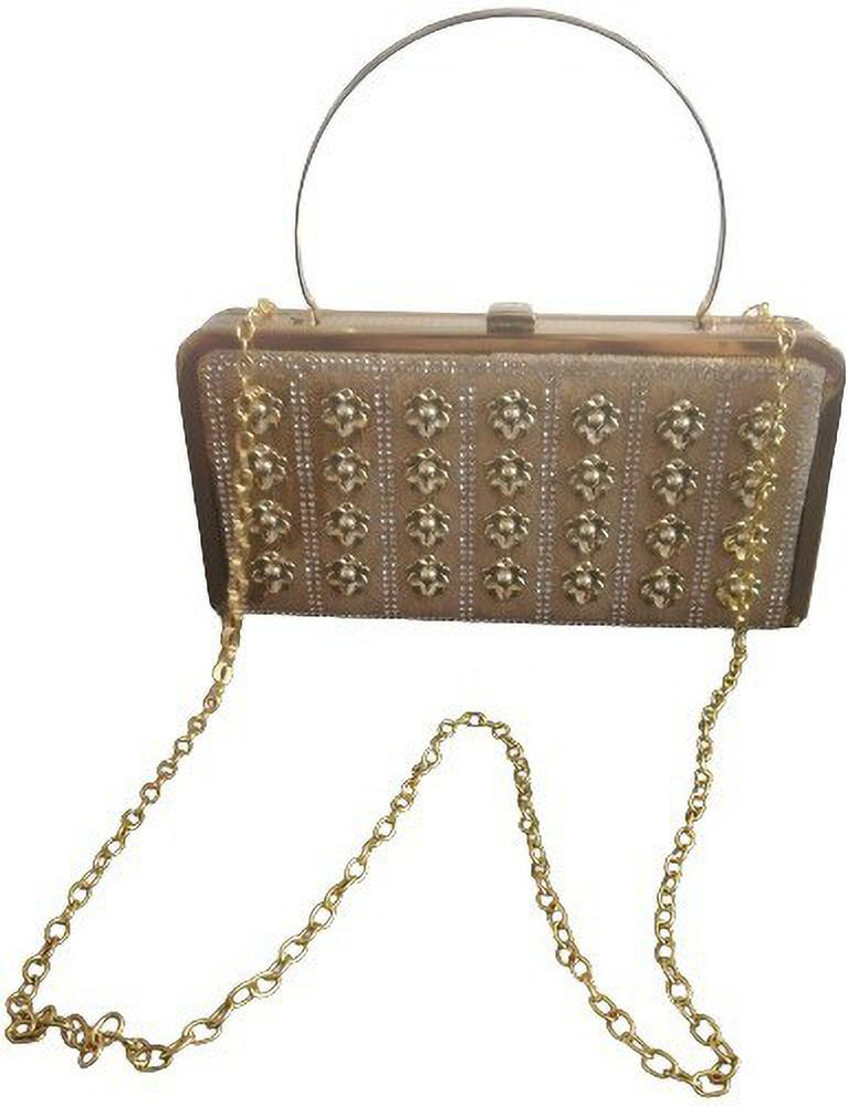 Unaza Party Gold Clutch Golden Price in India Flipkart