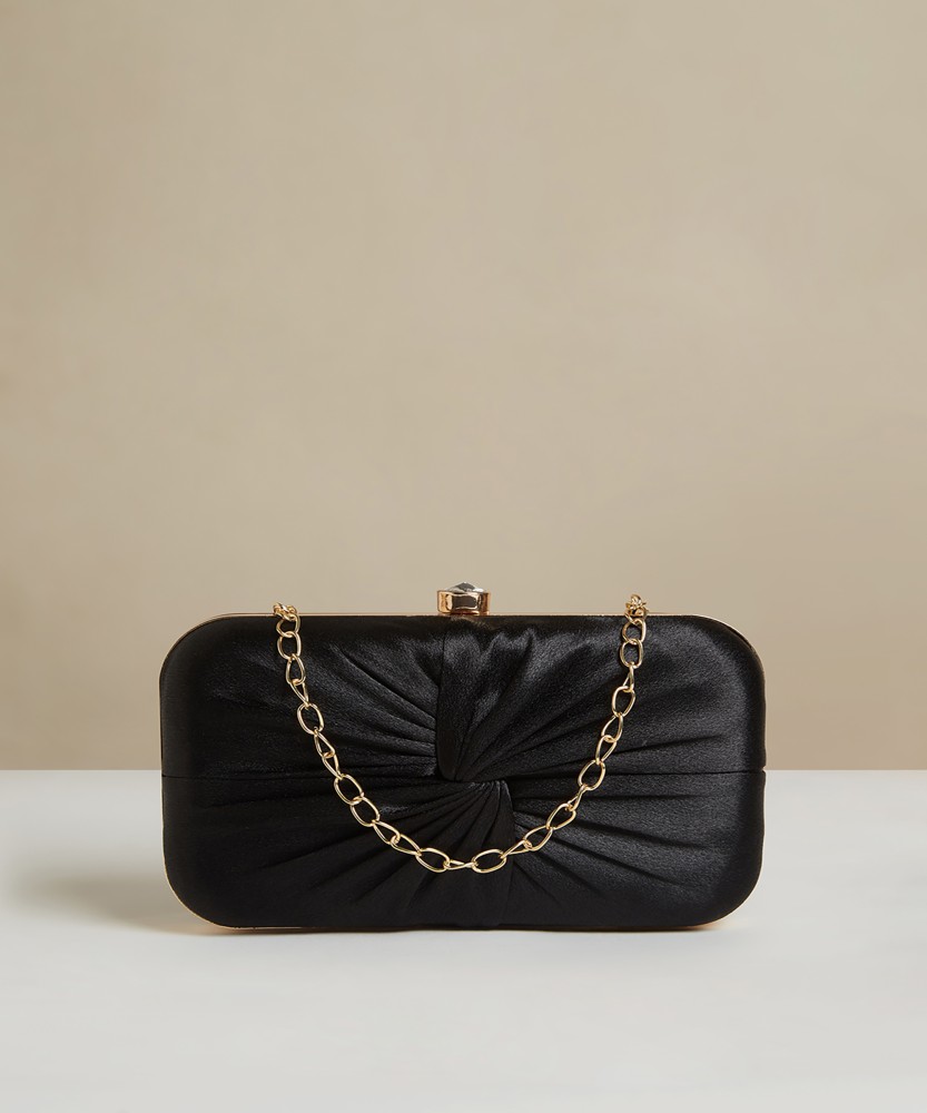 LAVIE Casual Black Clutch Black Price in India Flipkart