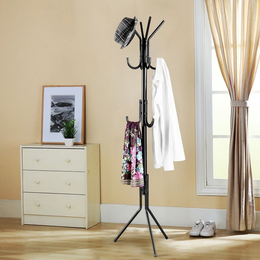 LEOPAX Wrought Iron 3 Tier Freestanding Coat Hanger Stand Clothe Stand for Bedroom Metal Coat Stand Price in India Buy LEOPAX Wrought Iron 3 Tier Freestanding Coat Hanger Stand Clothe Stand for Bedroo...