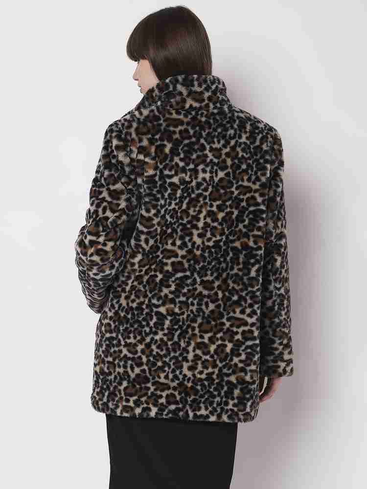 Vero moda leopard print coat sales