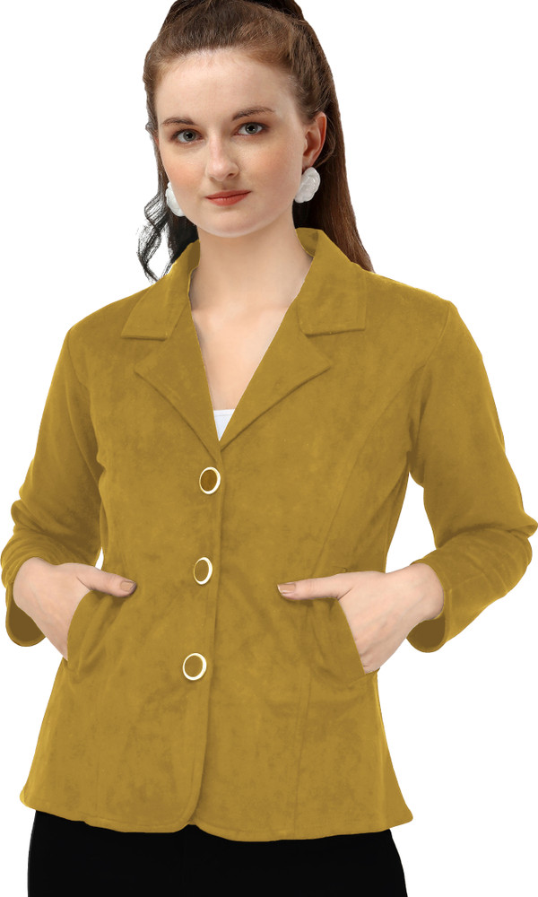 Fellamo Solid Single Breasted Casual Girls Blazer Buy Fellamo