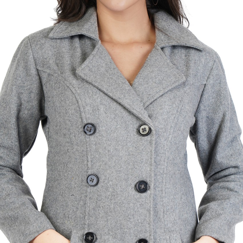 AOL Wool Solid Coat - Buy AOL Wool Solid Coat Online at Best